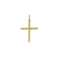 Pingente Cruz Bolita  em Ouro 18 Kilates - 25104